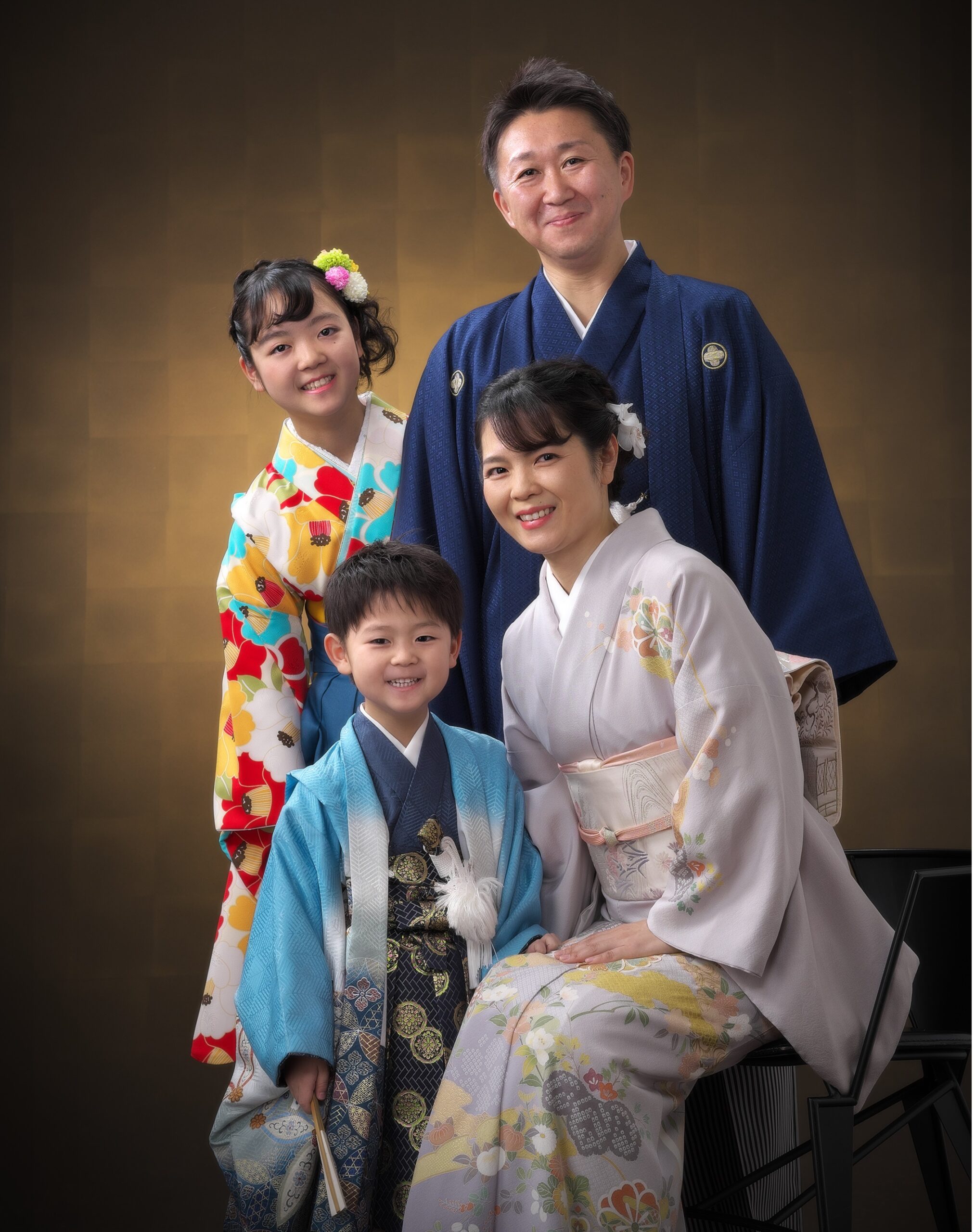 Y★1848★ 七五三 男の子 着物 かけ着 男児 一つ身 濃紺 襦袢付き Y☆1848☆ 七五三 男の子 着物 かけ着 男児 一つ身 濃紺 襦袢付き